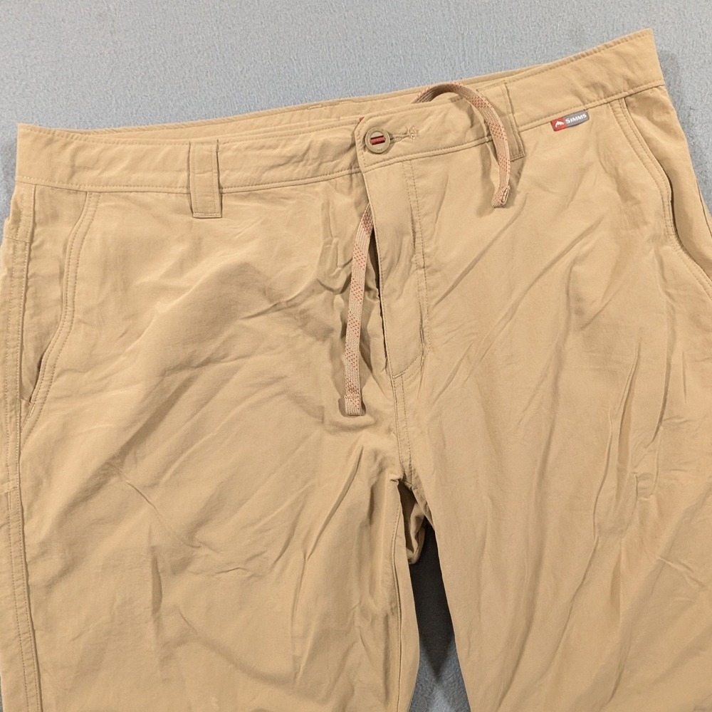 Simms Superlight Pants Mens 38R Tan Nylon Fishing Outdoor Hiking